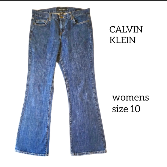CALVIN KLEIN WOMENS JEANS    FLARE FIT SIZE 10 - Picture 1 of 15